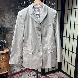 90s Deadstock Boston Proper Avanine Single Breasted Natural Cotton Jacket: SZ 10